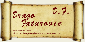 Drago Faturović vizit kartica